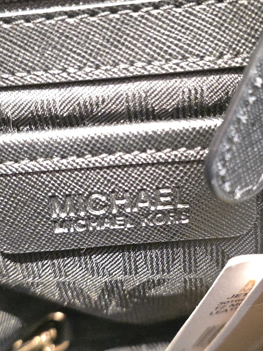 Michael Kors Black Tote with Gold Chain Handles